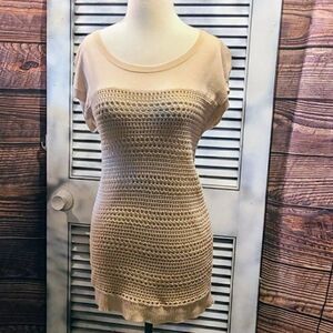 Ann Taylor LOFT Med Long Crochet Sweater